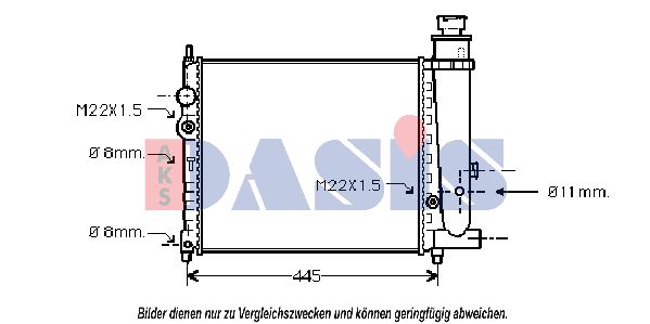 AKS DASIS Radiaator,mootorijahutus 161170N